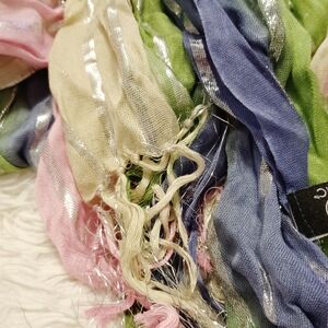 Source Unknown Multicolor Metallic Scarf